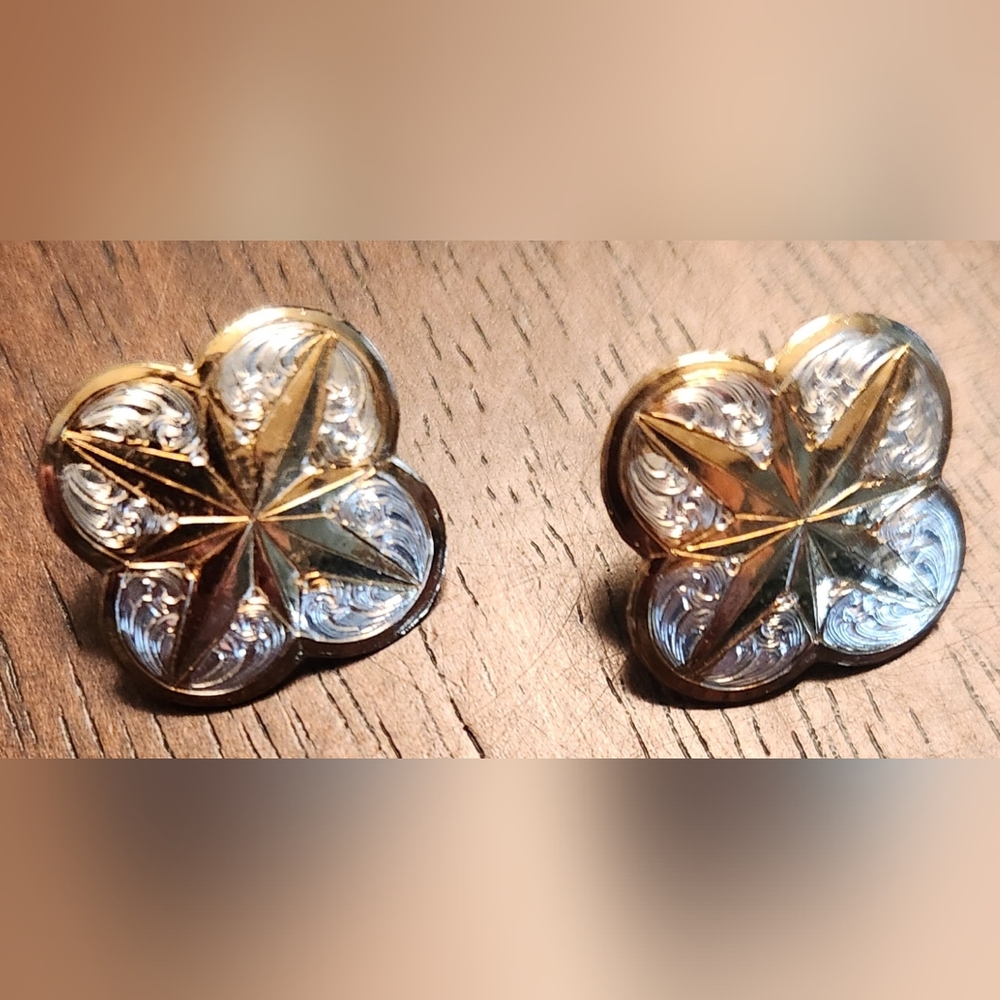 Montana Silversmiths Gold and Silver Star Earrings